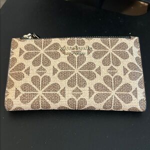 Kate Spade Tan and Brown Floral Wallet